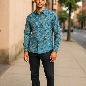 Silver Stone Paisley Collection Modern Fit Men’s 3XL Dress Shirt NWT List $149